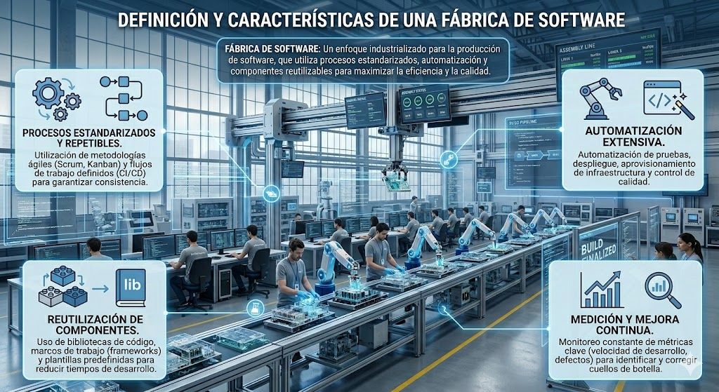 Definición y características de una fábrica de software